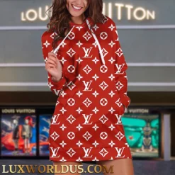 LOUIS VUITTON Premium Hoodie Dress 💖 Hot Trend 2025 LUX-DRESS-000I74LSGGZ