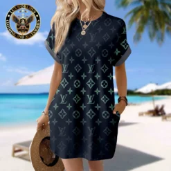 LOUIS VUITTON Premium Short Sleeve Pocket Dress 💖 Summer 2024 LUX-CJX1-0000U0LBOWWM
