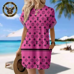LOUIS VUITTON Premium Short Sleeve Pocket Dress 💖 Summer 2024 LUX-CJX1-0000RY7USE8V