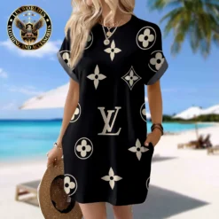 LOUIS VUITTON Premium Short Sleeve Pocket Dress 💖 Summer 2024 LUX-CJX1-0000D9DL1VY8