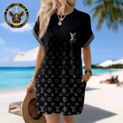 LOUIS VUITTON Premium Short Sleeve Pocket Dress 💖 Summer 2024 LUX-CJX1-000092KW4RJM