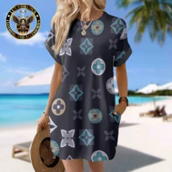LOUIS VUITTON Premium Short Sleeve Pocket Dress 💖 Summer 2024 LUX-CJX1-0000E94E1BQ5