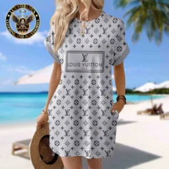 LOUIS VUITTON Premium Short Sleeve Pocket Dress 💖 Summer 2024 LUX-CJX1-0000QCUJOTW4