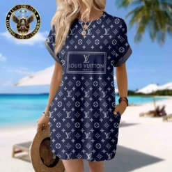 LOUIS VUITTON Premium Short Sleeve Pocket Dress 💖 Summer 2024 LUX-CJX1-0000MXNHEX4H