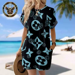 LOUIS VUITTON Premium Short Sleeve Pocket Dress 💖 Summer 2024 LUX-CJX1-0000ZLPAVNKA
