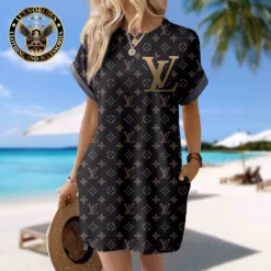 LOUIS VUITTON Premium Short Sleeve Pocket Dress 💖 Summer 2024 LUX-CJX1-0000NUUSCGC8