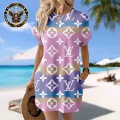 LOUIS VUITTON Premium Short Sleeve Pocket Dress 💖 Summer 2024 LUX-CJX1-0000GIFKN6DQ