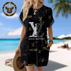 LOUIS VUITTON Premium Short Sleeve Pocket Dress 💖 Summer 2024 LUX-CJX1-0000DAZCSHTL