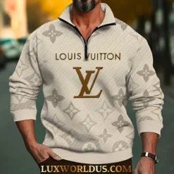 LOUIS VUITTON Premium Long Sleeve ZIP Polo Shirt LUX-HGWY-MDL3KVA3