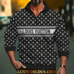 LOUIS VUITTON Premium Long Sleeve ZIP Polo Shirt LUX-HGWY-OD6LYK6A