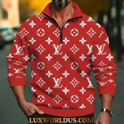 LOUIS VUITTON Premium Long Sleeve ZIP Polo Shirt LUX-HGWY-HPJMEEZN