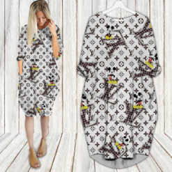 Louis vuitton lv mickey mouse disney batwing pocket dress luxury clothing clothes outfit for women hot 2024-UPT-ZO-PM00044