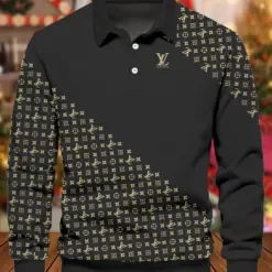 LOUIS VUITTON Premium Long Sleeve Polo Shirt LUX-YVWYB-D7SGFVCQ