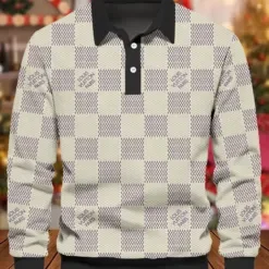 LOUIS VUITTON Premium Long Sleeve Polo Shirt LUX-YVWYB-DPVMCNQH