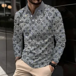 LOUIS VUITTON Premium Long Sleeve Polo Shirt LUX-YVWYB-ZDESTYLW