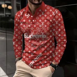LOUIS VUITTON Premium Long Sleeve Polo Shirt LUX-YVWYB-NQREATYN