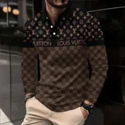 LOUIS VUITTON Premium Long Sleeve Polo Shirt LUX-YVWYB-RLRSOWMB