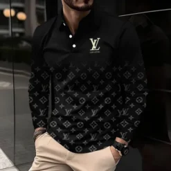 LOUIS VUITTON Premium Long Sleeve Polo Shirt LUX-YVWYB-V0BNIMNT