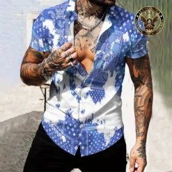 [PREMIUM] Limited LOUIS VUITTON Short Sleeve Button Shirt 2024 LUX-SP-001Y4ZCQAT0