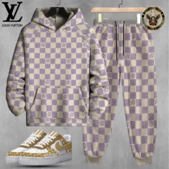 LOUIS VUITTON Limited Edition Set Hoodie & Pants Match AF1 Sneaker LUX-AF+CK+F40-000XQJWTICN