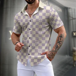 LOUIS VUITTON Premium Short Sleeve Shirt LUX-SP-ZUJKWGWB