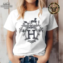 Premium HERMÈS T-Shirt 💖 Women 2024 LUX- TX-00024IL9FE6A