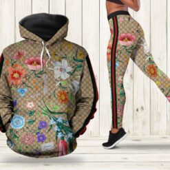 Gucci Flower Hoodie Leggings Luxury Brand Clothing Clothes Outfit For Women Luxury Women Outfit Trending 2025 - AF+DDK-0077094