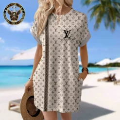 LOUIS VUITTON Premium Short Sleeve Pocket Dress 💖 Summer 2024 LUX-CJX1-0000UUTOKAVW