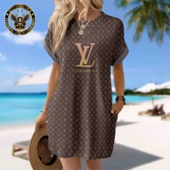 LOUIS VUITTON Premium Short Sleeve Pocket Dress 💖 Summer 2024 LUX-CJX1-00002IKDBVMH