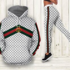 Gucci White Hoodie Leggings Luxury Brand Clothing Clothes Outfit For Women - AF+DDK-00778214