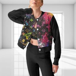 Louis Vuitton Premium CropJacket & Leggings x Sport Bra Set For WOMEN MRS-RYN+DDK+WBX-021123004