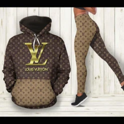 Louis Vuitton Limited Luxury Womens Hoodie and Legging Set MRS-AF+DDK-M-0003