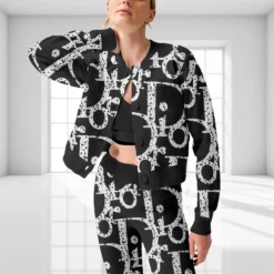 Christian DIOR Premium CropJacket & Leggings x Sport Bra Set For WOMEN MRS-RYN+DDK+WBX-021123002