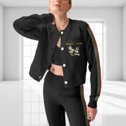 GUCCI Premium CropJacket & Leggings x Sport Bra Set For WOMEN MRS-RYN+DDK+WBX-021123008