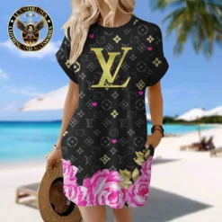 LOUIS VUITTON Premium Short Sleeve Pocket Dress 💖 Summer 2024 LUX-CJX1-0000ZNG0XRRS