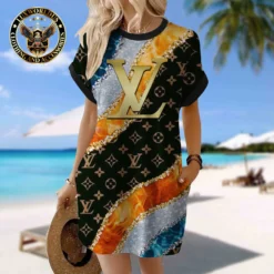 LOUIS VUITTON Premium Short Sleeve Pocket Dress 💖 Summer 2024 LUX-CJX1-0000OQK29N4V