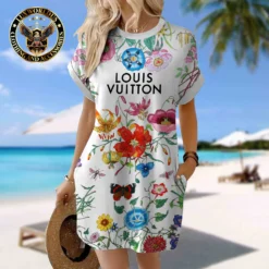 LOUIS VUITTON Premium Short Sleeve Pocket Dress 💖 Summer 2024 LUX-CJX1-0000ARR3F3IO