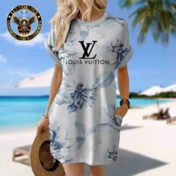 LOUIS VUITTON Premium Short Sleeve Pocket Dress 💖 Summer 2024 LUX-CJX1-0000J7TDXJ8L