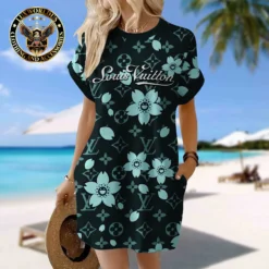 LOUIS VUITTON Premium Short Sleeve Pocket Dress 💖 Summer 2024 LUX-CJX1-0000AUXKIPTH