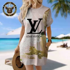 LOUIS VUITTON Premium Short Sleeve Pocket Dress 💖 Summer 2024 LUX-CJX1-0000NKA3YPBA