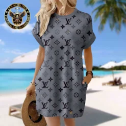 LOUIS VUITTON Premium Short Sleeve Pocket Dress 💖 Summer 2024 LUX-CJX1-0000RTWAXHWX
