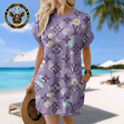 LOUIS VUITTON Premium Short Sleeve Pocket Dress 💖 Summer 2024 LUX-CJX1-0000PRUSTIO7