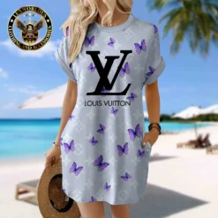 LOUIS VUITTON Premium Short Sleeve Pocket Dress 💖 Summer 2024 LUX-CJX1-0000FOUHPH7Y