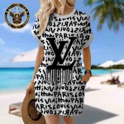 LOUIS VUITTON Premium Short Sleeve Pocket Dress 💖 Summer 2024 LUX-CJX1-000074HF5VIP
