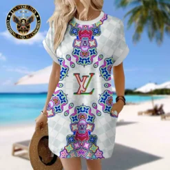 LOUIS VUITTON Premium Short Sleeve Pocket Dress 💖 Summer 2024 LUX-CJX1-0000QOIHIY7P