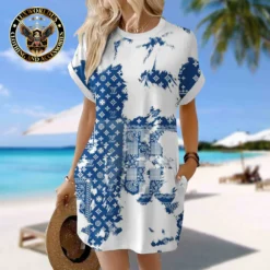 LOUIS VUITTON Premium Short Sleeve Pocket Dress 💖 Summer 2024 LUX-CJX1-00005PDQXAKW