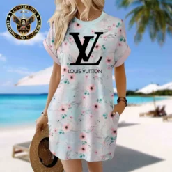 LOUIS VUITTON Premium Short Sleeve Pocket Dress 💖 Summer 2024 LUX-CJX1-00001NG2PDMN
