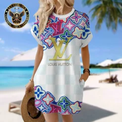 LOUIS VUITTON Premium Short Sleeve Pocket Dress 💖 Summer 2024 LUX-CJX1-0000EHEPMDXV