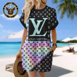 LOUIS VUITTON Premium Short Sleeve Pocket Dress 💖 Summer 2024 LUX-CJX1-0000Q8AZC8UV