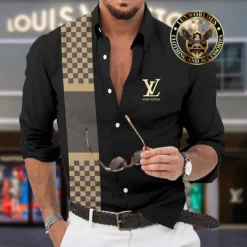 Premium LOUIS VUITTON Long Sleeve Button Shirt LUX-CCY-LV0002SY6QPGB